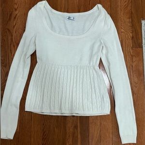 Hollister white sweater